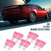 Cars Boat Truck SUV Motorcycle Pink 5pcs Blade Style Fuses 4A