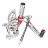 Suzuki GSR750 Steel Gray Rearset Footpegs (2011-2016)