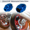 Motorcycle 16mm Aluminum Alloy Motorcycle Slider Frame 2 x Blue