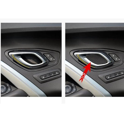 Chevrolet Camaro (2016-2024) Carbon Fiber Black 2 x Door Bowl Panel Covers