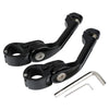 Harley Dyna 1 x Black 1-1/4" Long Angled Adjustable Highway Foot Pegs