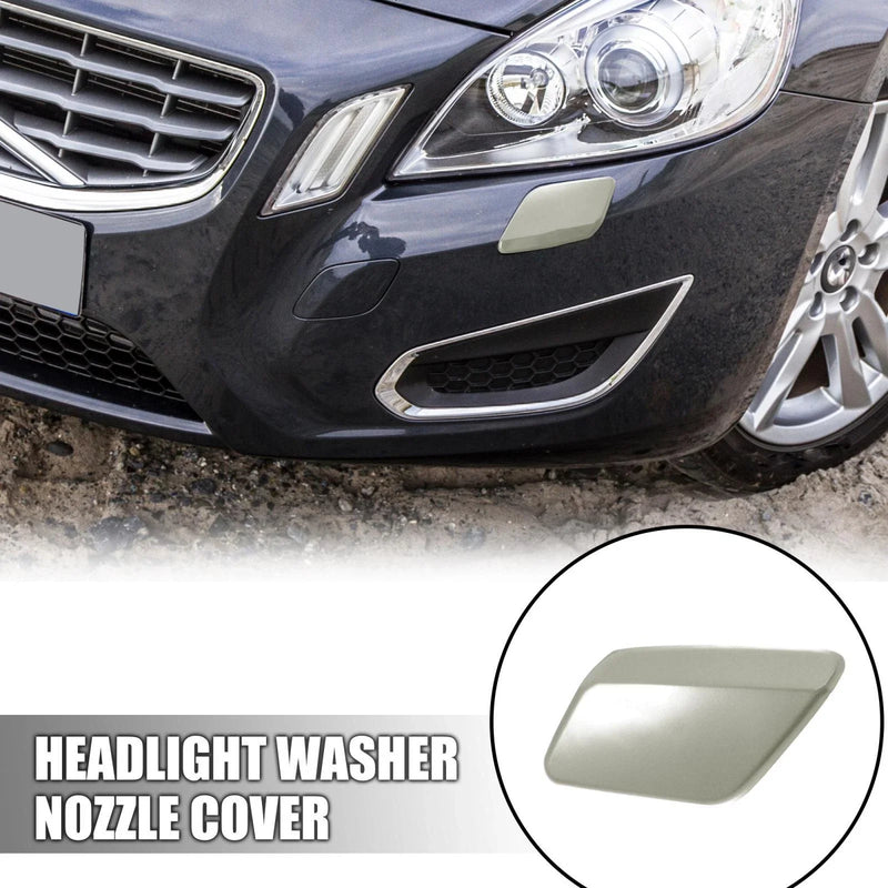 Volvo S60 V60 (2011-2013) Gray Left Headlight Washer Nozzle Cover