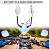 M10 Black White Iron Plastic Rear View Mirrors / Handlebar Mirrors
