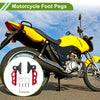 Motorcycle FootPegs 6.3" Red Foot Pedal 1 Set w/Screws & Washers