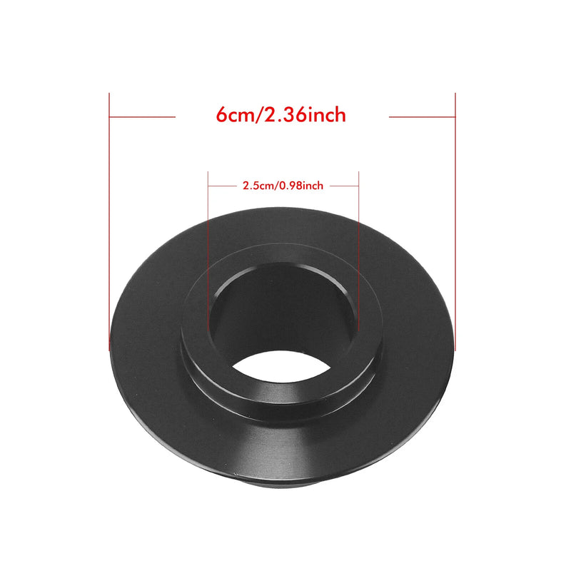 Harley Touring 2 x Black Front Axle Wheel Spacers (2008-2018)