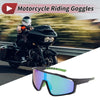 Motorcycle Riding Green Lens Black Frame Tri-Acetyl Cellulos UV400 Goggles