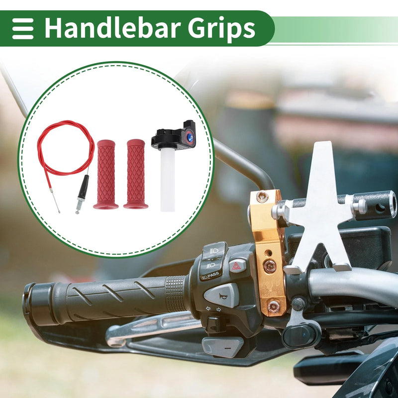 Motorcycle Red 7/8 22mm Hand Grips Cover Kit