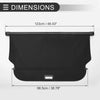 Lexus CT200h 2011-2017 Trunk Parcel Shelf Black Retractable Cargo Cover