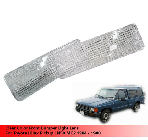 Toyota Hilux MK2 LN50 Clear Front Bumper Light Lens (1984-1988)