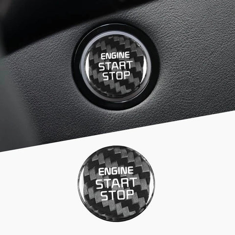 Kia Stinger 2018-2023 Carbon Fiber Engine Start Button Ignation Cover Trim
