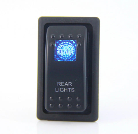 Dual LED Backlit Rear Lights Rocker Switch