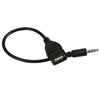 Car AUX Jack 3.5mm Male to USB 2.0 Type A Female OTG Converter Cable