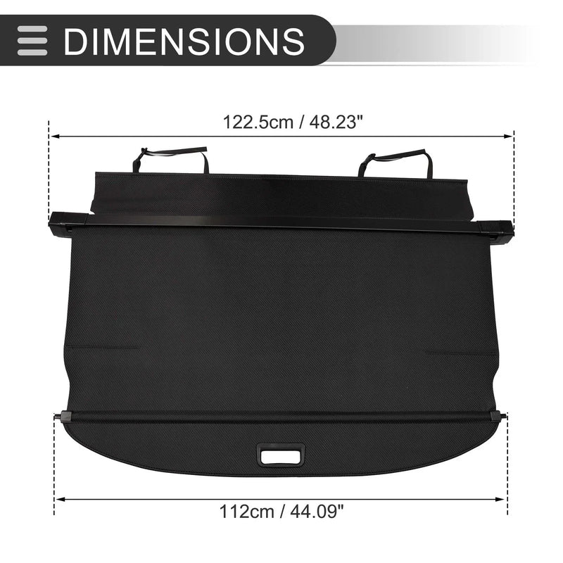 BMW X3 (2004-2010) Black Carbon Fiber Retractable Cargo Cover
