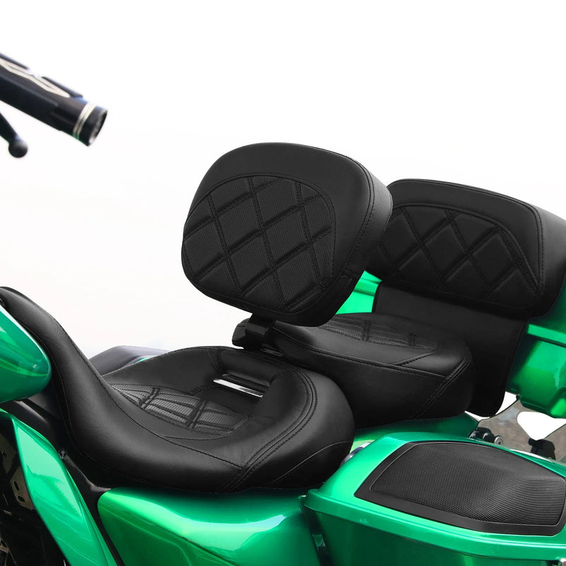 Harley Touring Electra Street Glide Black Driver Backrest Pad (09-23)