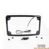 Harley Touring 7"x4" Curved License Plate Frame w/ LED Light (2009-2023)