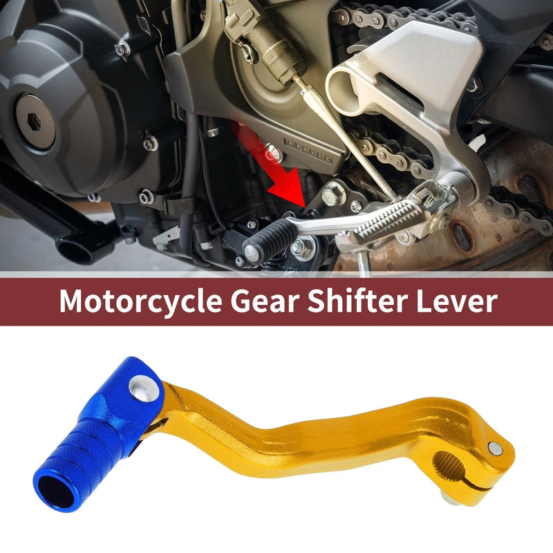 Bosuer M4 Gold Tone Blue Head Shifter Lever Folding