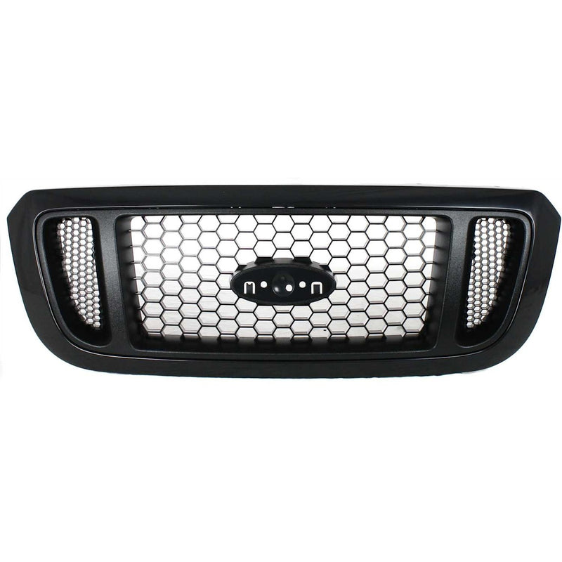 Grille For 2004-2005 Ford Ranger Textured Black Shell w/