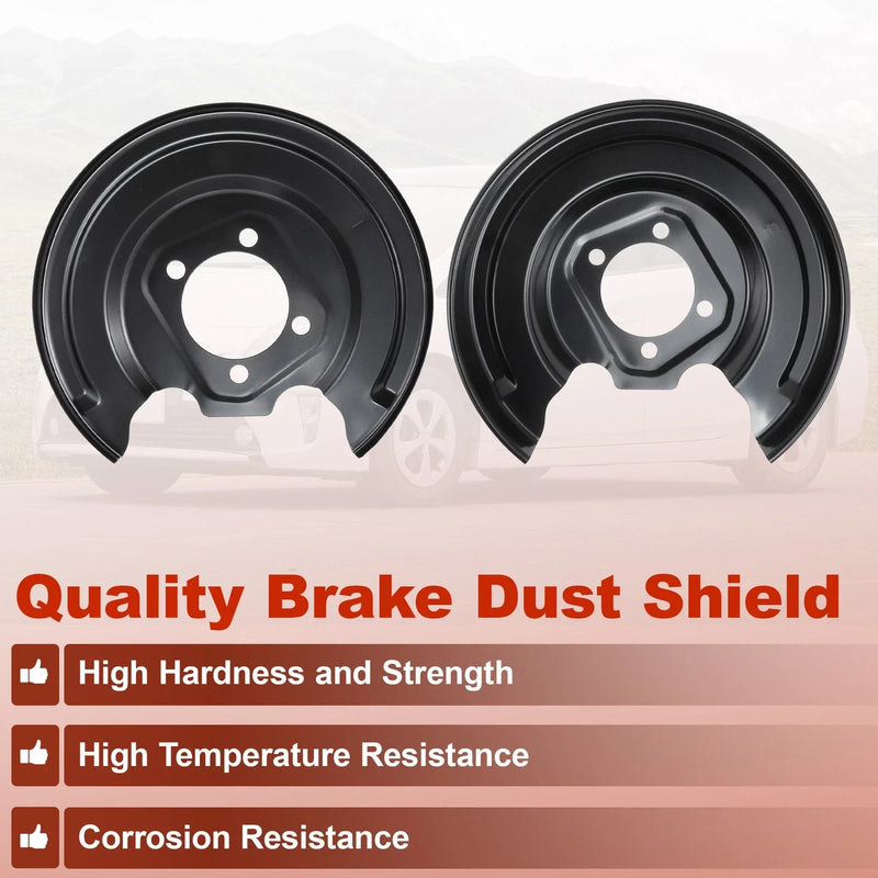 Toyota Prius 2 x Rear Left Right Brake Dust Shield (2011–2015)