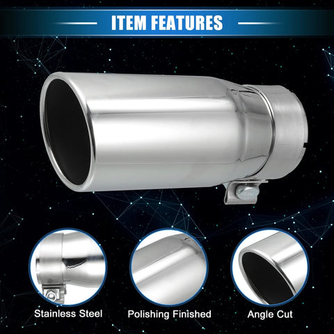 Toyota Tacoma 2.8" Inlet 8.5" Length Exhaust Tip (2005-2023)