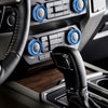 Ford F-150 7 x Aluminum Alloy AC Switch Knob Cover Rings (2021-2022)