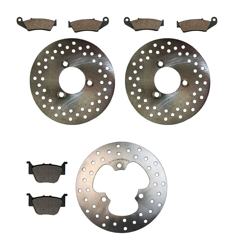 Honda TRX450R TRX450ER Front & Rear Disc Rotors & Pads (2004–2009)
