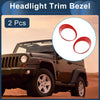 Jeep Wrangler 2 x Car Front Left & Right Headlight Trim Bezels (2028)