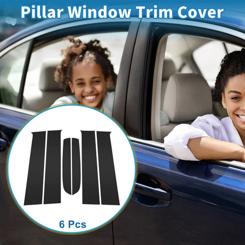 Ford Ranger (2023-2024) Black 6 x Door Pillar Window Trim