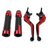 BMW S1000R S1000RR Red Extendable Brake Clutch Lever Grip Set (2010-2023)
