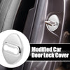 Toyota Silver Tone 4pcs Car Door Lock Latches Striker Cover Protector Caps