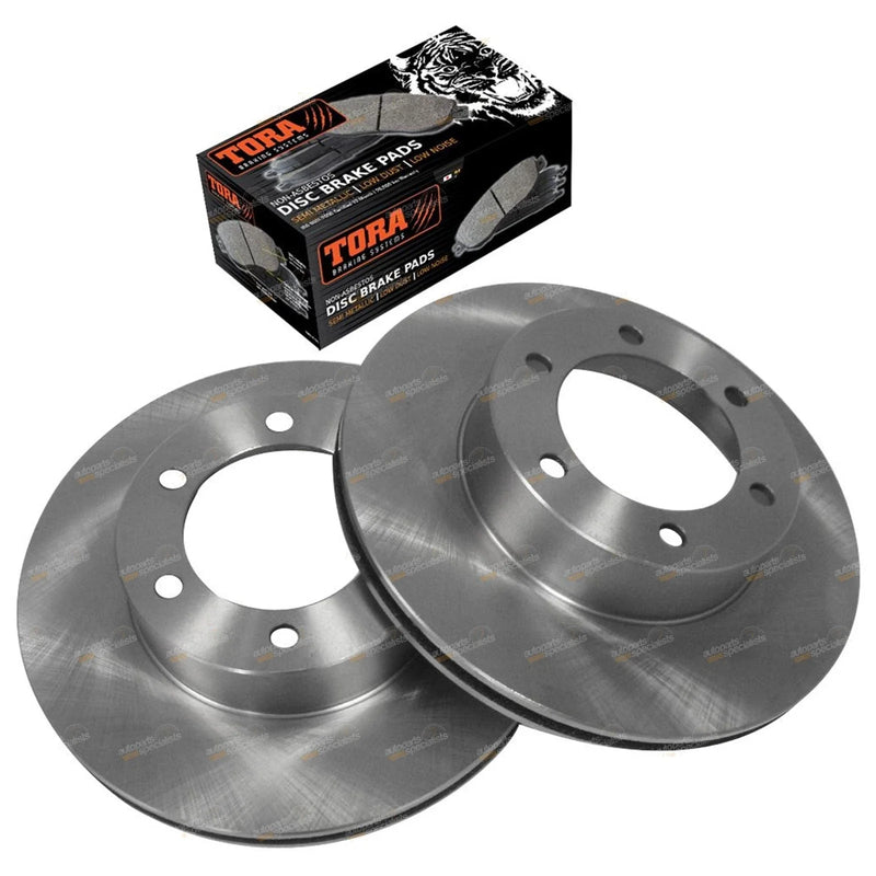 Toyota Prado KZJ95 2 x Front Brake Rotors + Pads Set (1996–2002)