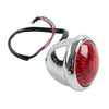 Cafe Racer Bobber Chopper Chrome Motor LED Rear Stop Brake Tail Light