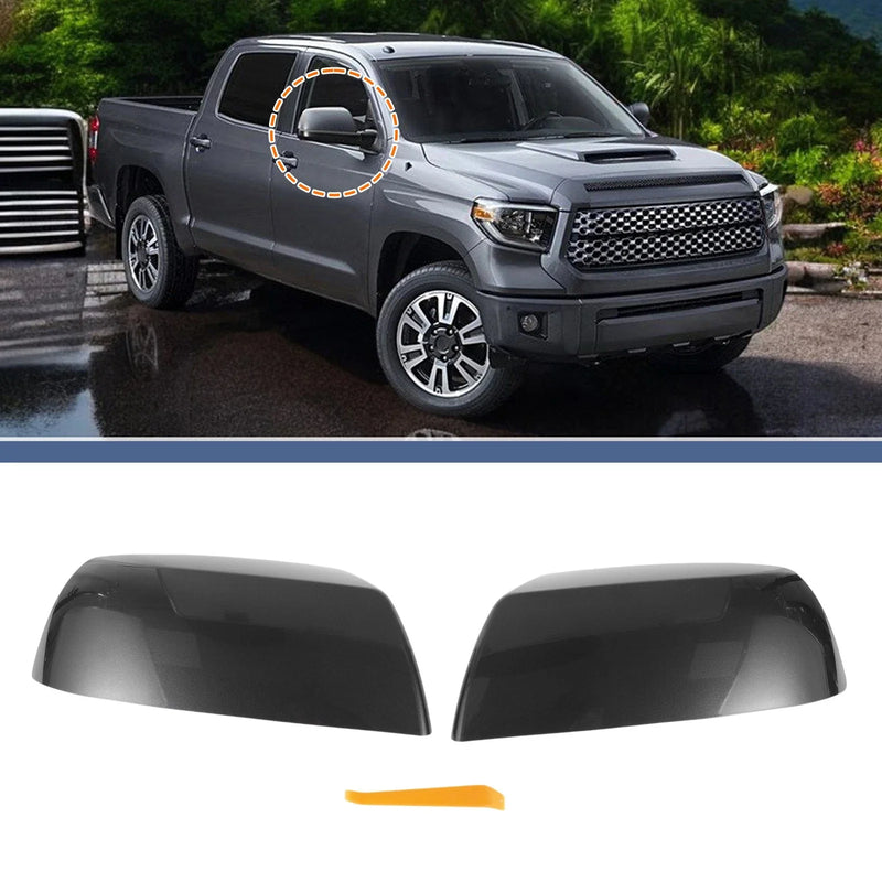 Toyota Tundra Sequoia 2 x Mirror Cover Cap Silver Tone