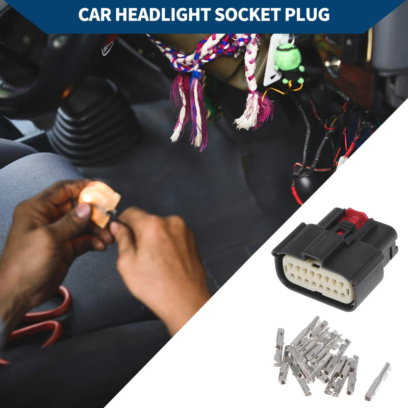 Ford Mondeo 2 x 16 Pins Headlight Socket Plug