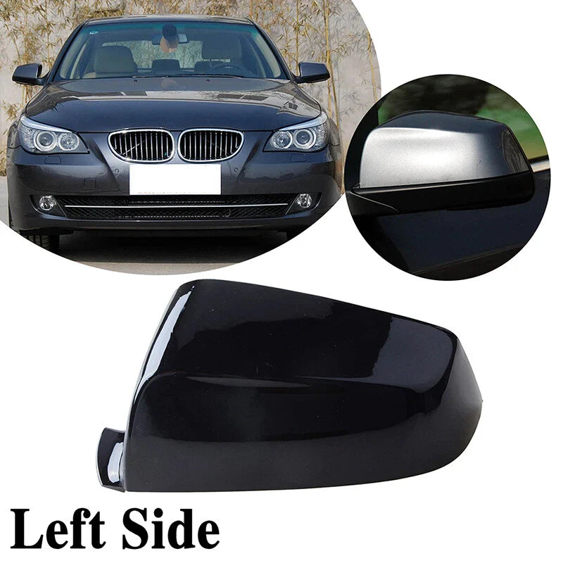 BMW E60 E61 F10 F11 F01 F02 Left Rear View Mirror Cover Gloss Black (2008-2013)