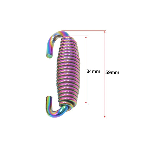 Make Model 2pcs 59mm Colorful Stainless Exhaust Muffler Pipe Swivel Spring