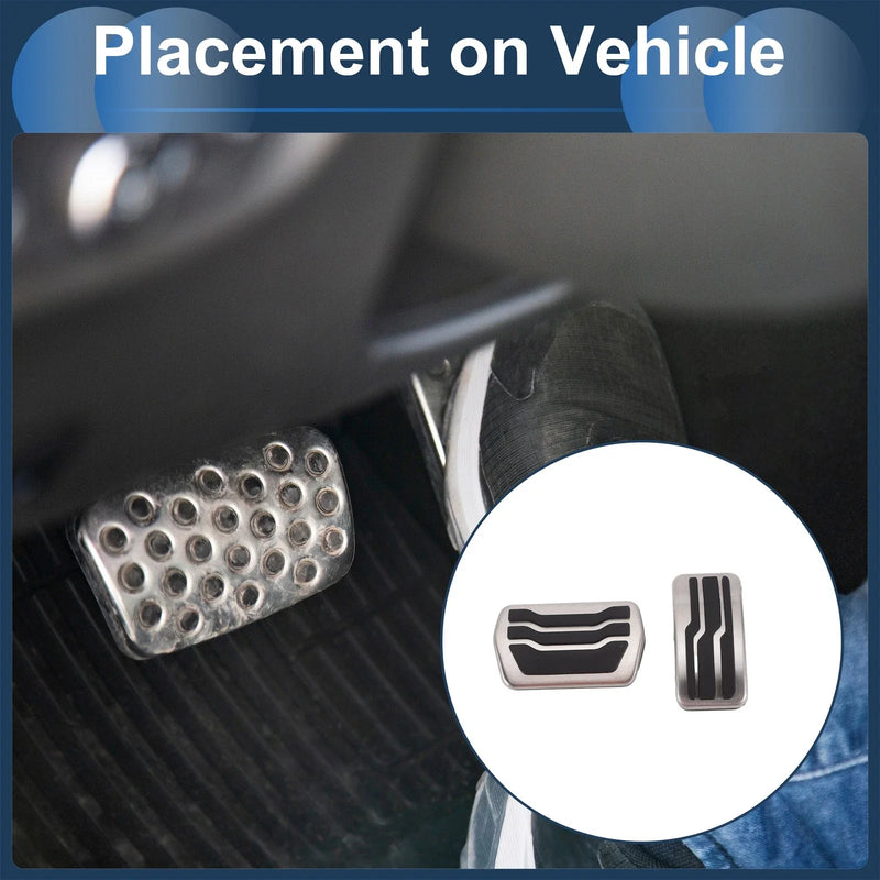 Ford Focus (2011-2018) Silver Tone 2 x Foot Accelerator Pedal Covers
