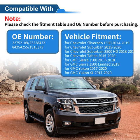 Chevrolet Silverado 1500 (2014-2019) Black 4x4 Wheel Drive Switch