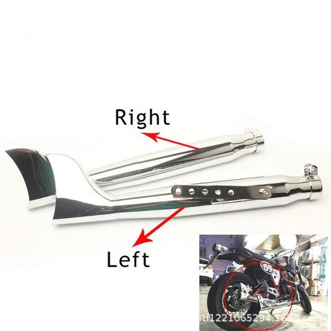 Bobber Chopper Cafe Racer Motorcycle Exhaust Pipe Fish Tail