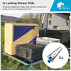 Trailer Heavy Duty 90KG Load  Locking Drawer Slide Runners (800mm)