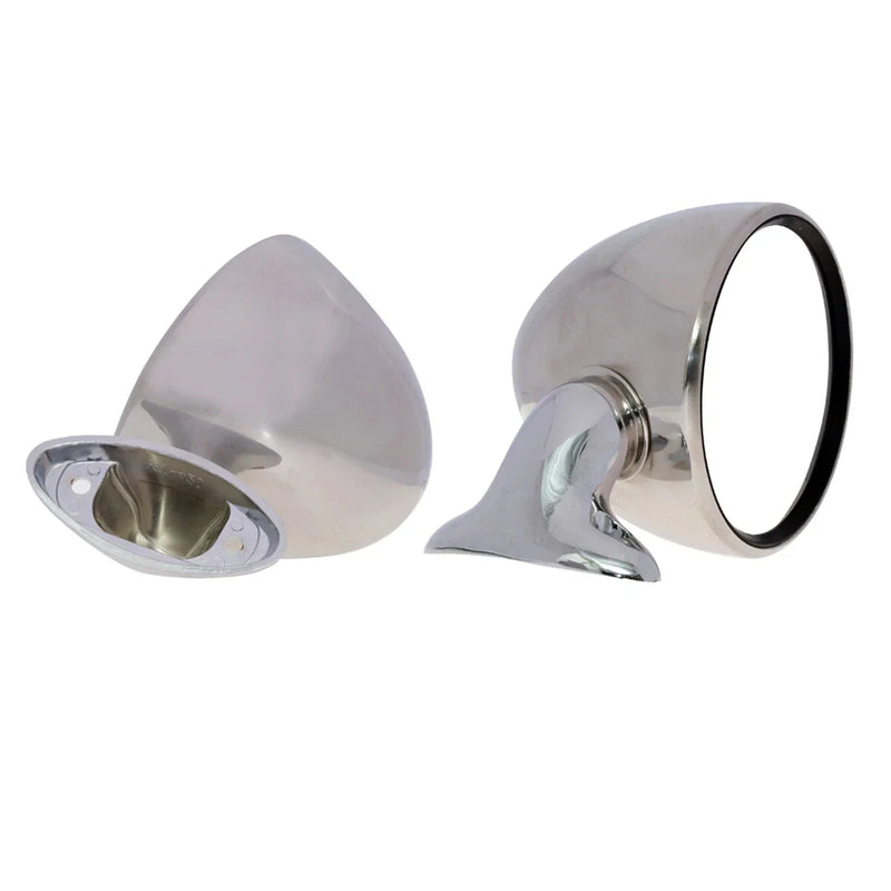 Toyota Corolla Sprinter E20 KE25 TE21 TE27 TE28 Chrome Steel Door Mirror Set
