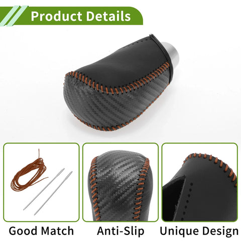 Toyota Highlander Black Carbon Fiber Gear Shift Knob Cover (2008-2013)