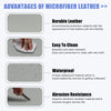 Ford F-150 (2015-2023) - Faux Leather Gray Center Console Lid Armrest Cover