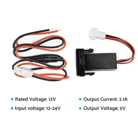 Toyota Hilux Prado Land Cruiser Dual USB Socket Charger (2003-2023)