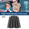 Honda Pilot (2015-2022) Black Carbon Fiber 8 x Car Pillar Window Trim Covers