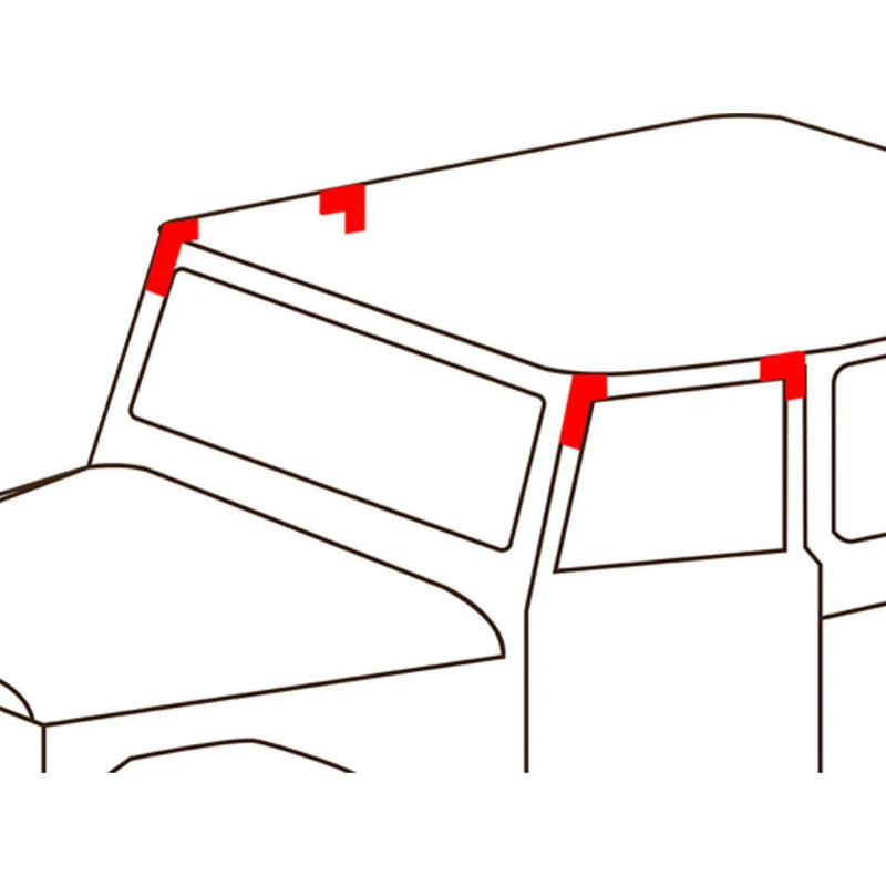 Set Door Corner Rubber Seal Trim Mold Fits 1974-84 Toyota Land Cruiser FJ40 FJ47