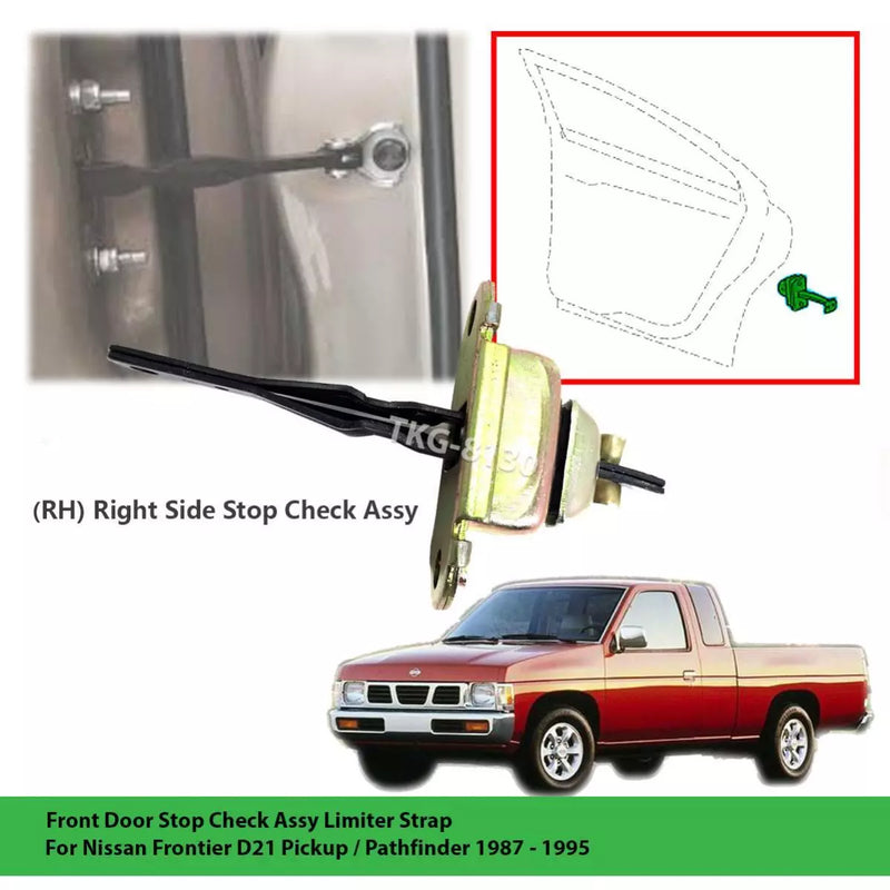 Nissan D21 Right Front Door Stop Check Limiter Strap (1987-1995)
