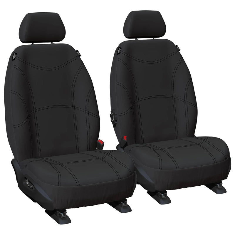 Pajero NS NT Front Tailor Made Black Neoprene Car Seat Covers (2009-2010)