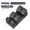Chevrolet Black Plastic Front Left Door Window Switch