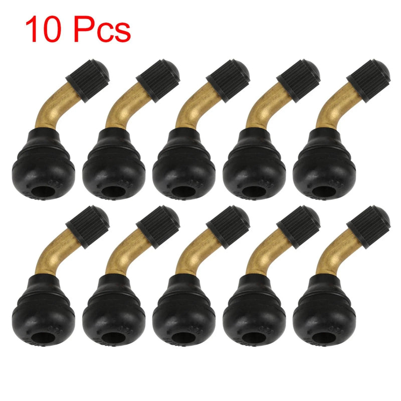 Car / Motorcycle Tire Valve Stem / 10pcs / 120 Degree Snap-in Rubber Base