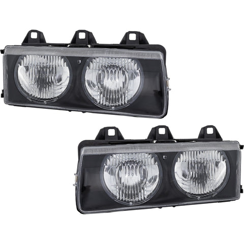 Driver and Passenger Side Headlight For BMW 328i